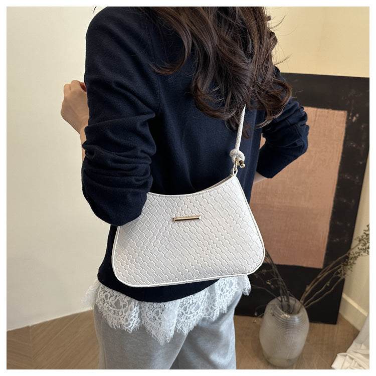 New Commuting Solid Color Underarm Bag Crossbody Bag Simple Fashion Single Shoulder Bag2025Spring Elegant Women's Handbag