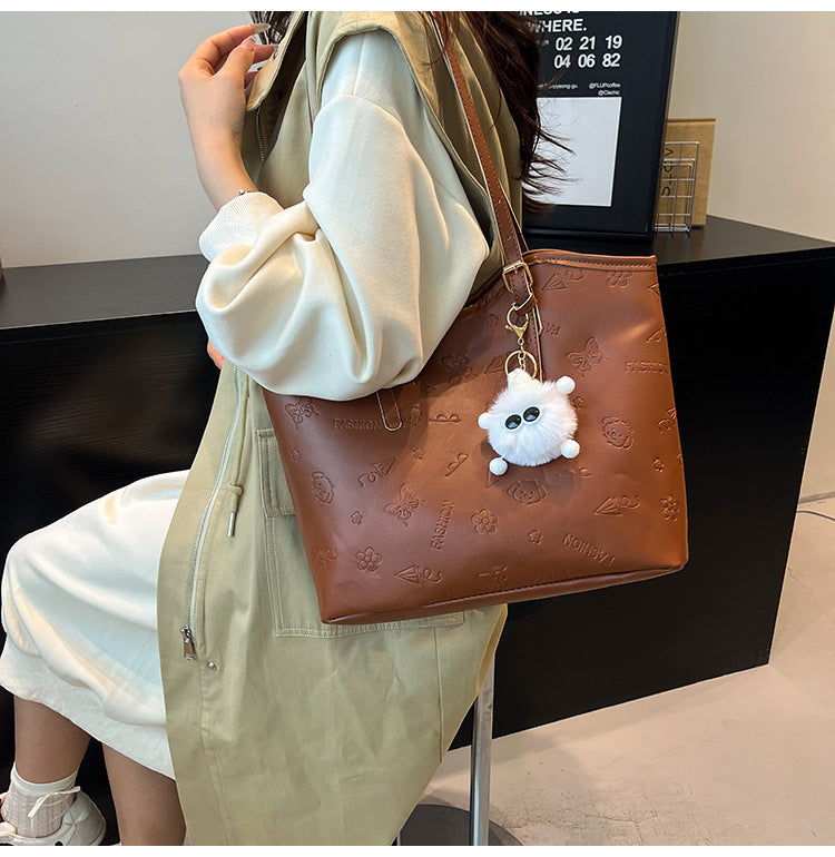Women's High-Grade Bag2025Spring Birthday Gift Puppy Tote Bag Large Capacity Women's Bag Commuting Crossbody Bag