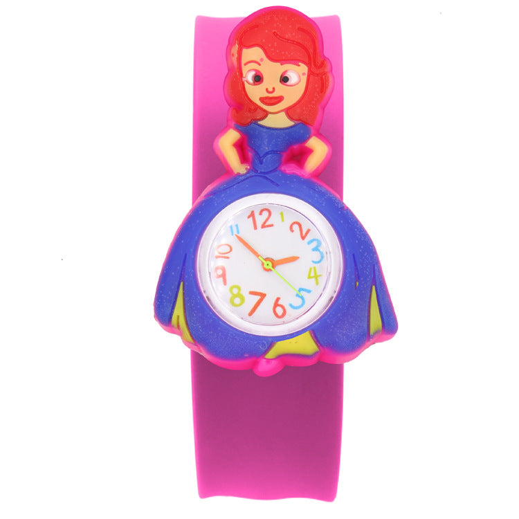 Children's Watch Cartoon Pat Watch Kindergarten Elementary School Silicone Toy Pat Circle Anime Peppa Pig Electronic Watch