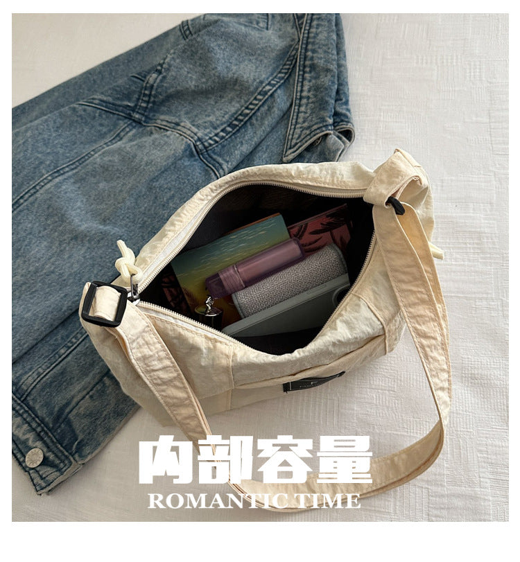 2025New Spring Large Capacity Single Shoulder Crossbody Retro Simple Ruiying Commuter Women's Bag Fashion Casual Tote Bag