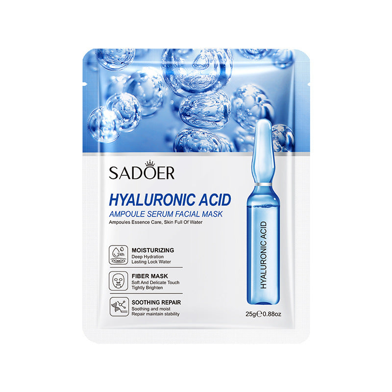 Full English Ampoule Essence Mask SADOER Hyaluronic Acid Hydrating Vitamin C Moisturizing Cross-Border Wholesale