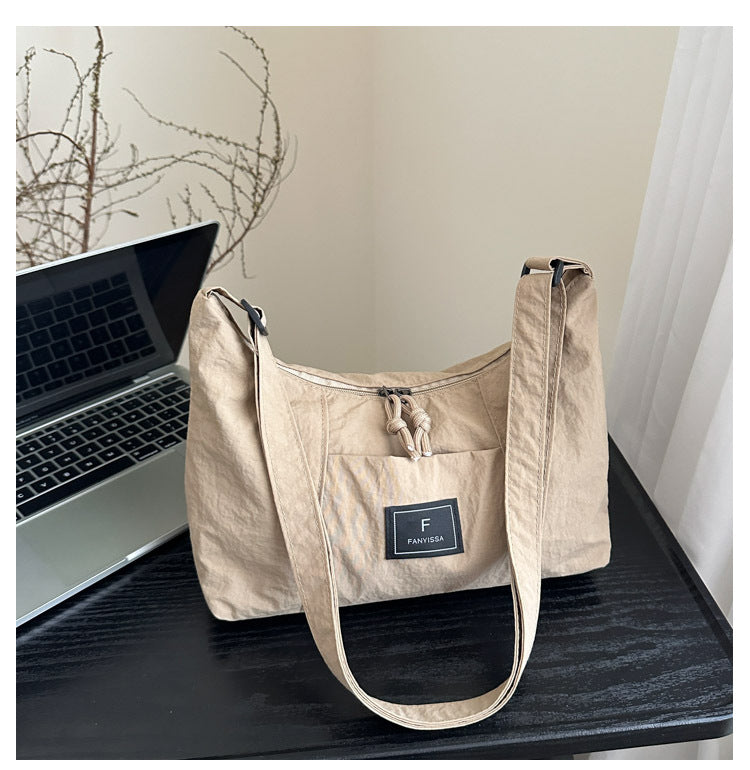 2025New Spring Large Capacity Single Shoulder Crossbody Retro Simple Ruiying Commuter Women's Bag Fashion Casual Tote Bag