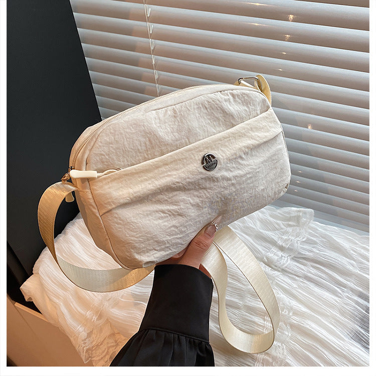 Casual texture niche design small square bag2025Spring New Fashionable Trendy Women's Single Shoulder Crossbody Bag