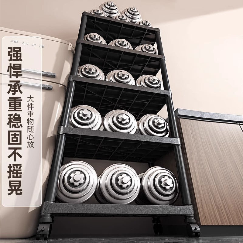 Kitchen Gap Storage Rack Multifunctional Kitchen Storage Rack Microwave Oven Multi-layer Gap Floor-standing Pot Storage Rack