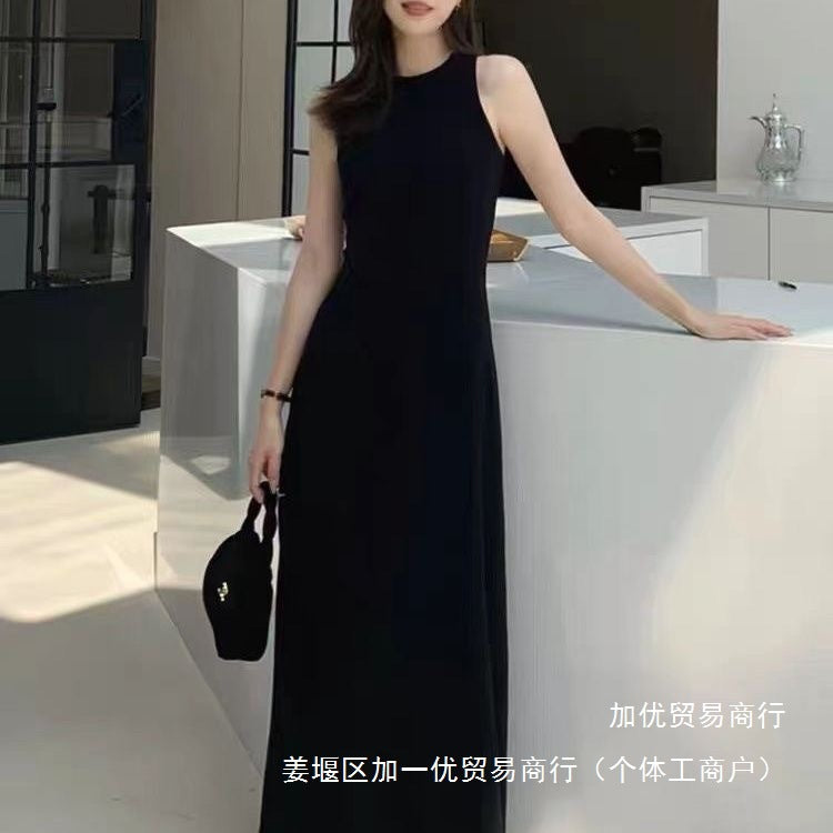 Women's Summer Sleeveless Tank Top Dress2025New Slim Fit Slimming Hot Girl Temperament a Wholesale