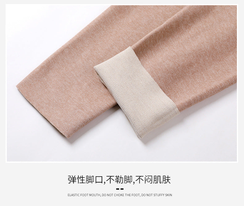 Wool Silk De Rong High Waist Slim Fit Leggings Women's Inner Wear Seamless Tummy Control Autumn Winter Pants Hip Lift Can Be Worn Outside