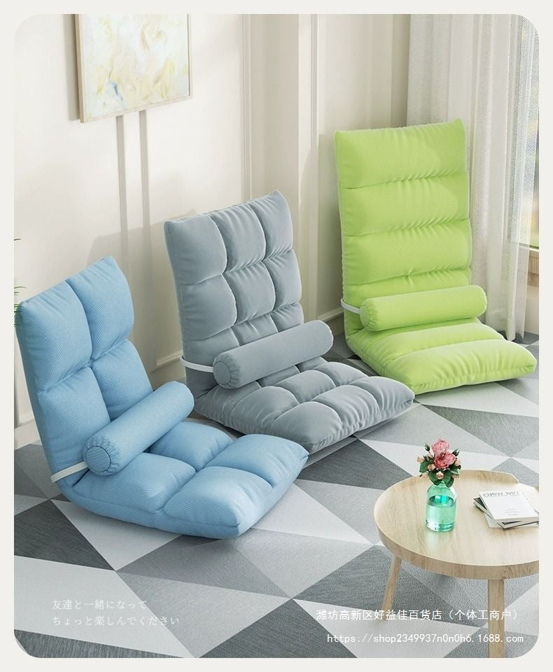 Lazy Sofa Tatami Single Folding Bed Backrest Seat Student Reclining Balcony Chair Single Recliner Cushion