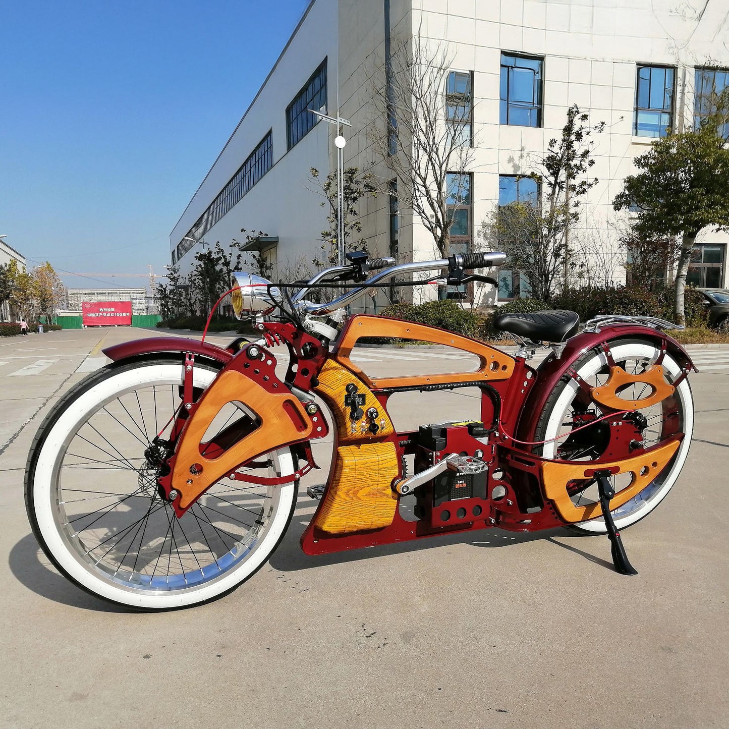 DIY Handcrafted Modified Electric Retro Bicycle Fashionable Casual Electric Bike Commuter Mountain Bike Commuter Model
