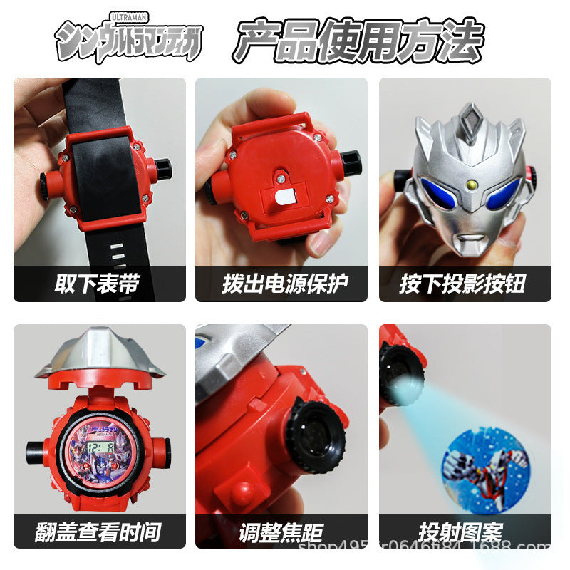 Ultraman Projection Watch Tiga Children's Edition Electronic Zero Tiga Glowing Boys Kindergarten Children's Day Toy