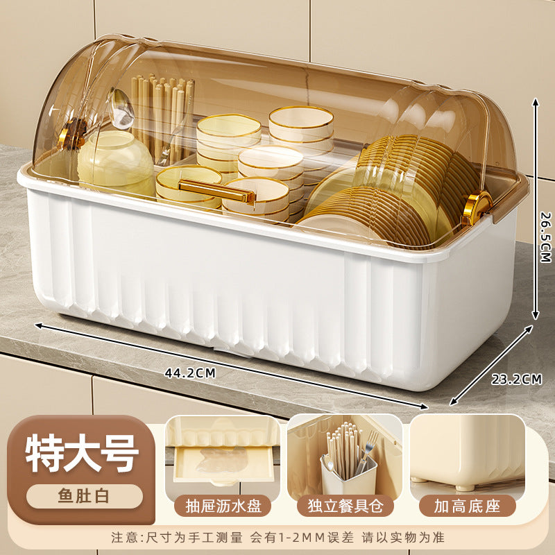 Dish Rack Storage Rack Bowl and Chopsticks Draining Rack Kitchen Bowl Plate Tableware Storage Box Countertop Bowl Storage Box for Home Use