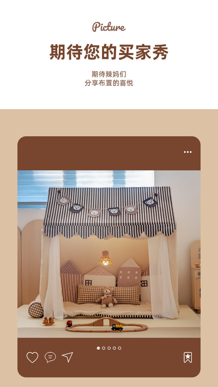 South Korea INS Children's Tent Indoor Playhouse Boys and Girls Home Toy House Small House Castle Bed Separation Artifact