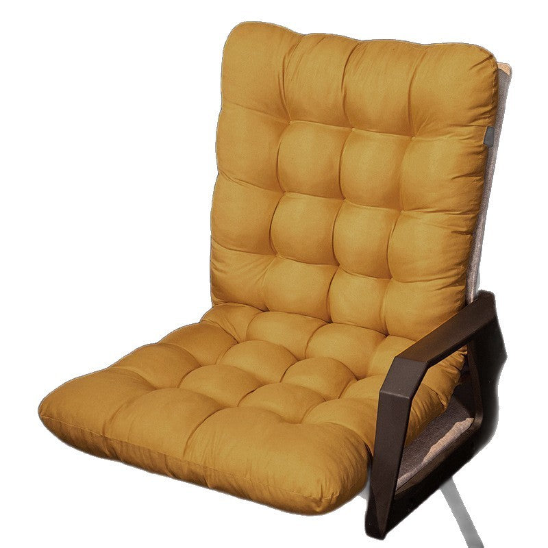 Solid Color Long Chair Cushion Office Seat Cushion Integrated Thickened Autumn Winter Butt Cushion Recliner Rocking Chair