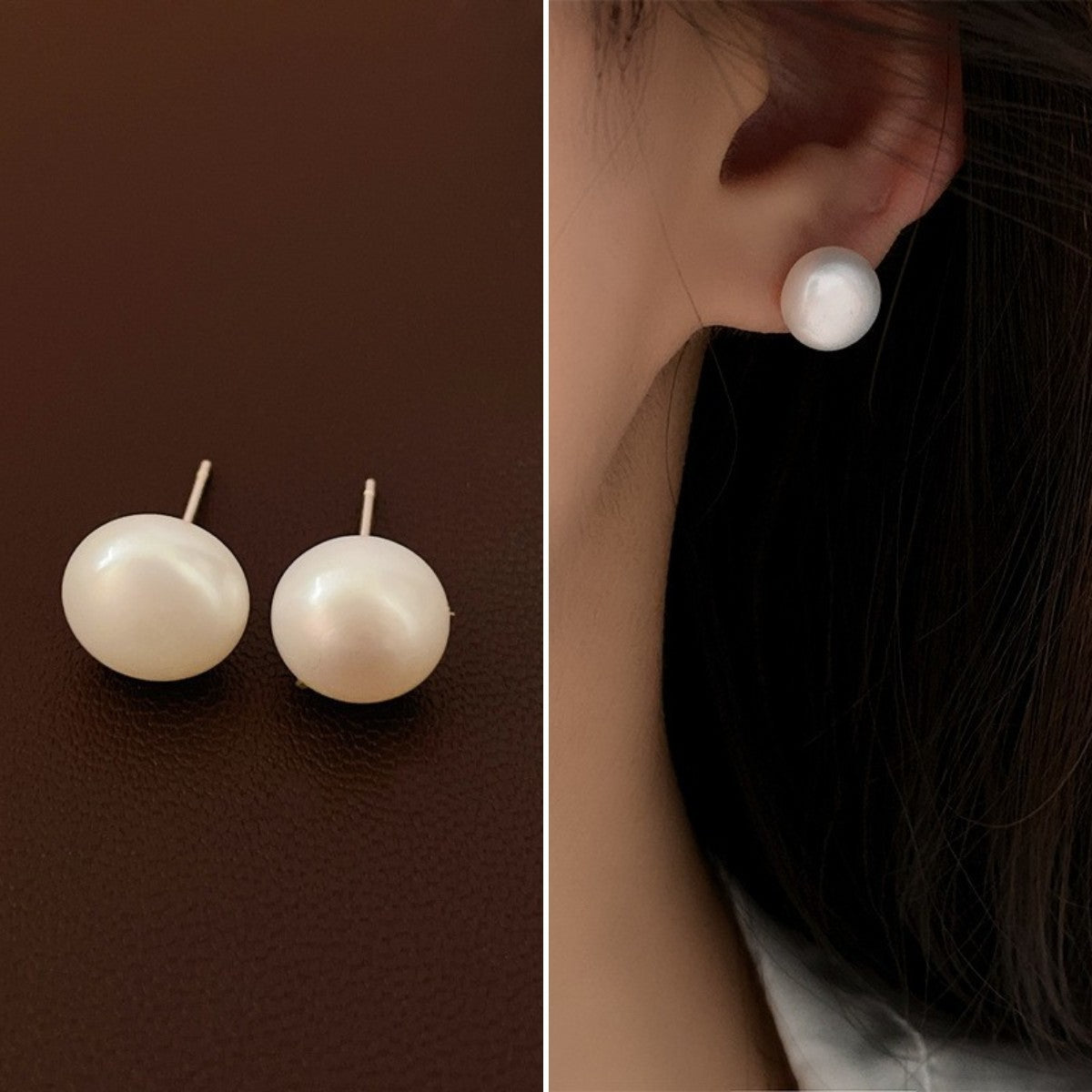 Pearl Earrings with a Sense of Sophistication Real Gold Electroplated Silver Needle French Retro Palace Style Earrings Versatile Ear Jewelry Wholesale