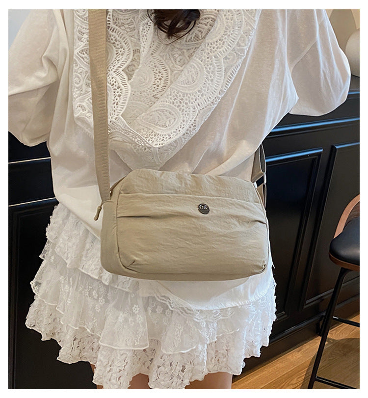 Casual texture niche design small square bag2025Spring New Fashionable Trendy Women's Single Shoulder Crossbody Bag