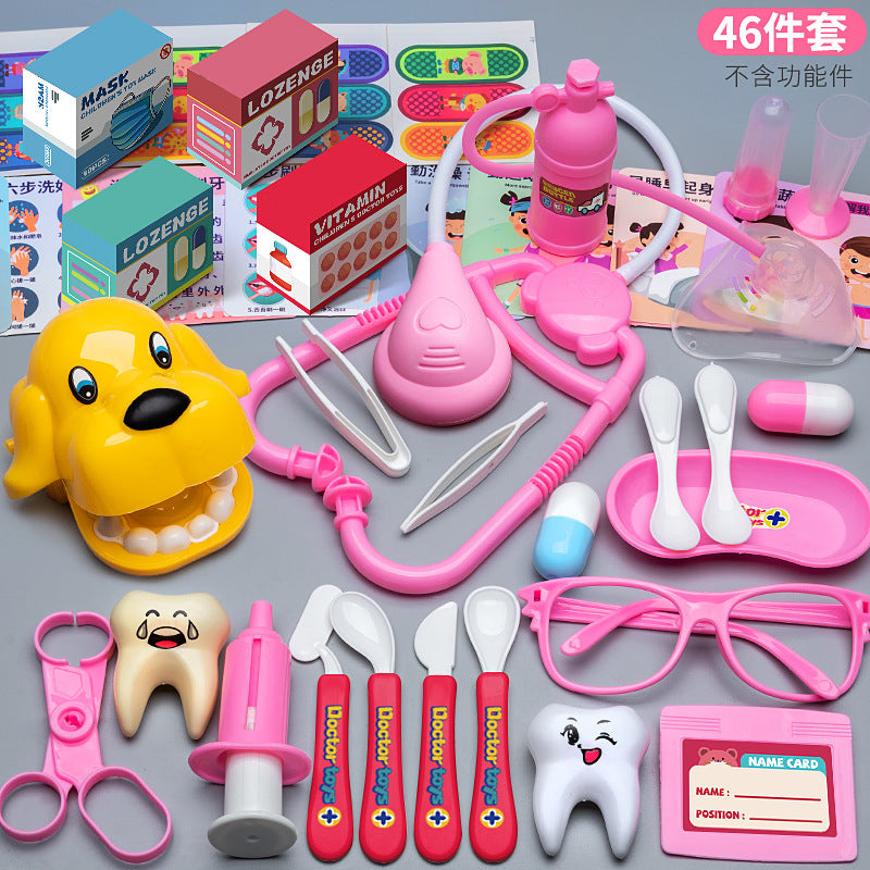 Children's Doctor Toy Set Tools Medical Kit Boys and Girls Pretend Play Nurse Injection Stethoscope Baby