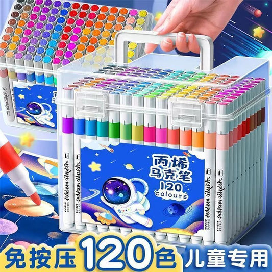 Acrylic Marker Pen Student Non-toxic Washable Kindergarten Children's Art Set Watercolor Pen Refillable