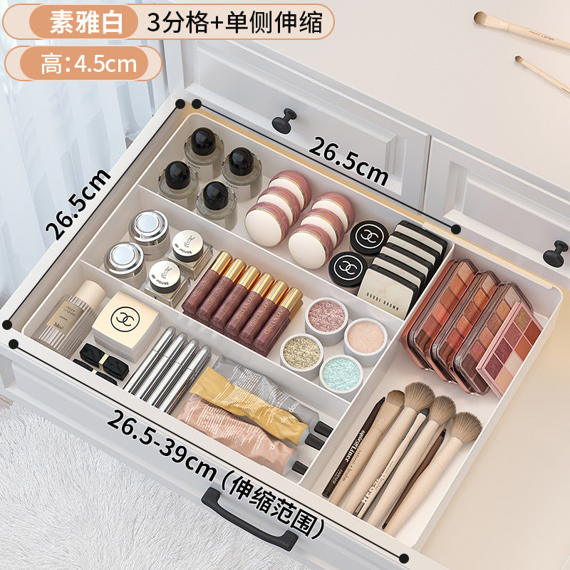 Drawer Divider Storage Box Expandable Dressing Table Cosmetics Kitchen Tableware Desktop Miscellaneous Organizer Box