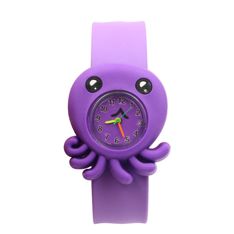 Children's Watch Cartoon Pat Watch Kindergarten Elementary School Silicone Toy Pat Circle Anime Peppa Pig Electronic Watch