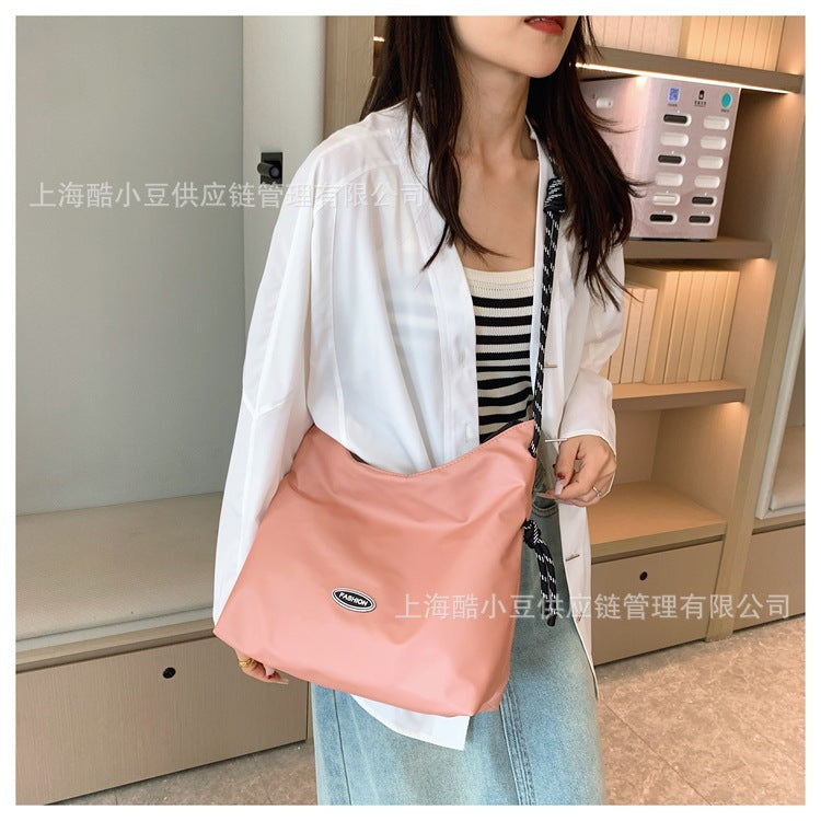 Fashion Simple Crossbody Bag for Women, Large Capacity Lazy Style Single Shoulder Tote Bag, Korean Version Versatile Commuting