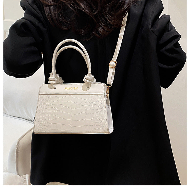 Large Capacity Patchwork Spring2025Casual New Korean Style Trendy Fashion European and American ins Single-shoulder Handheld Small Square Bag