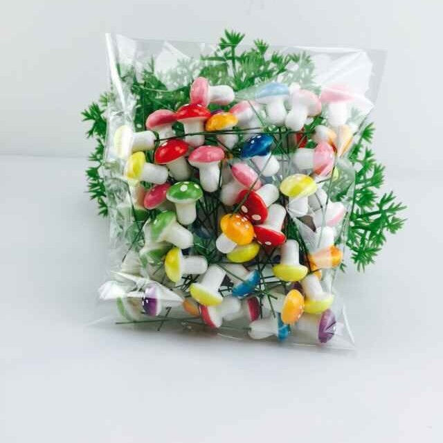 Simulation Plant 60A pack of colorful small mushrooms Special Offer Foam Mushroom Micro Landscape Potted Plant Accessories Ornaments
