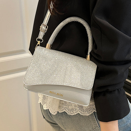 Women's New Bag2025Spring Fashion Light Luxury High-End Diamond-Studded Bag Simple Crossbody Bag for Women Large Capacity Hot Sale