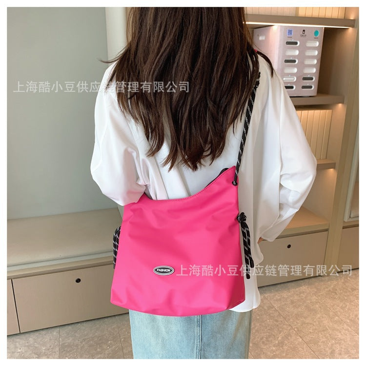 Fashion Simple Crossbody Bag for Women, Large Capacity Lazy Style Single Shoulder Tote Bag, Korean Version Versatile Commuting