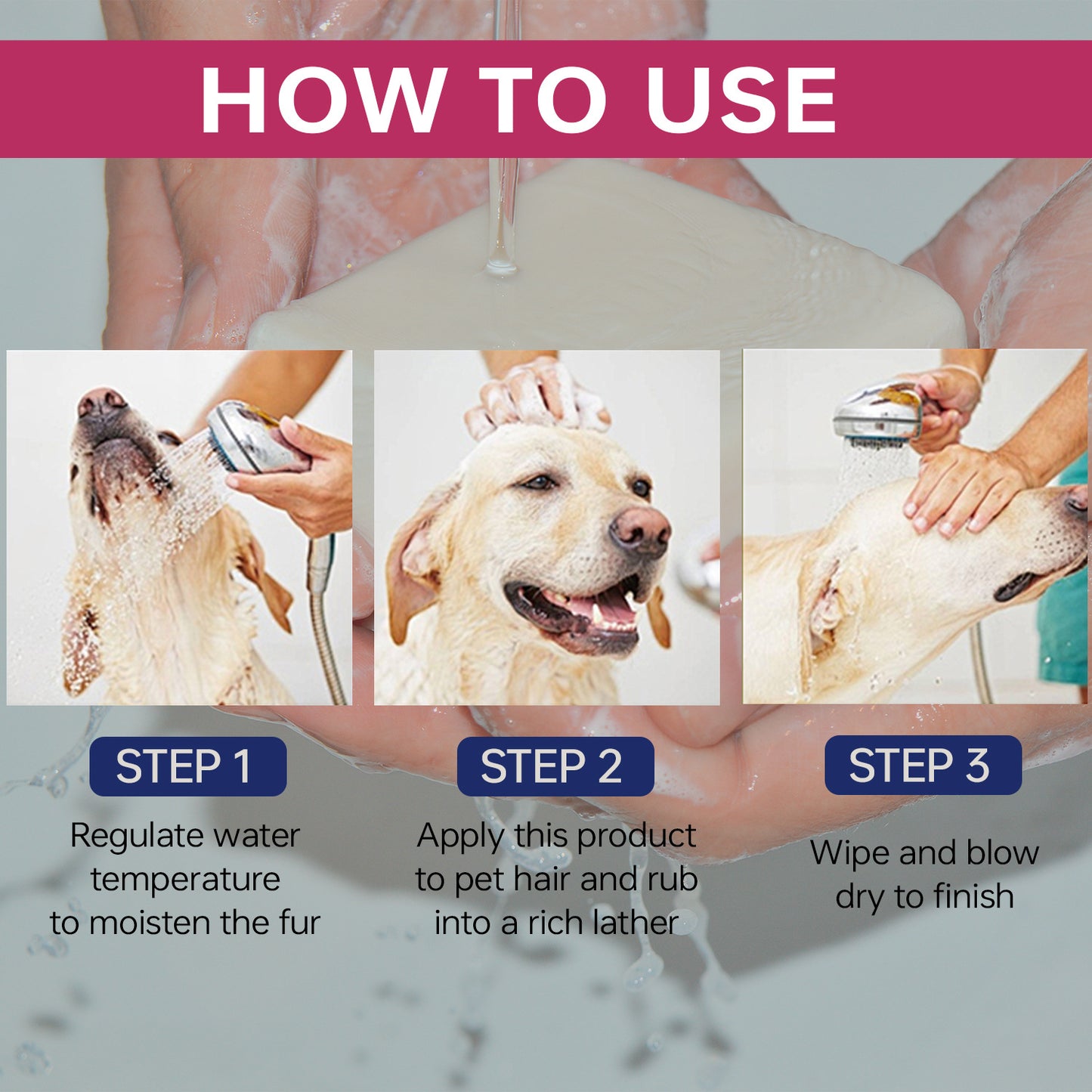 Cross-Border Pet Grooming Soap Universal Dog Soap Gentle cleansing for smooth hair Skin Care
