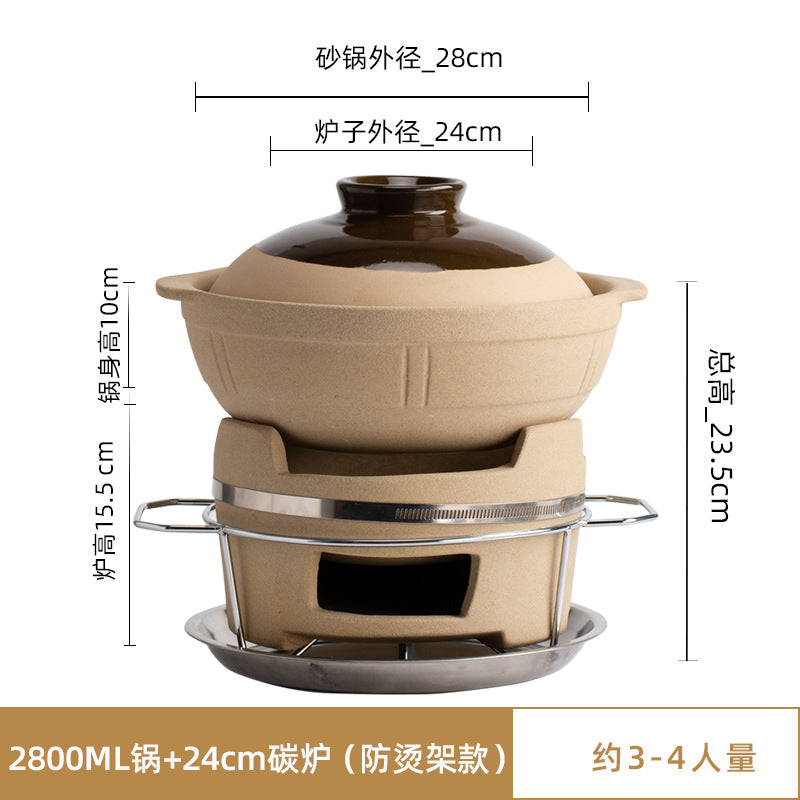 Traditional Edge-Burning Stove Charcoal Stove Clay Pot Commercial Cantonese Style Charcoal Stove Hot Pot Outdoor Surrounding Stove Tea Brewing Barbecue Hong Kong Style Clay Stove