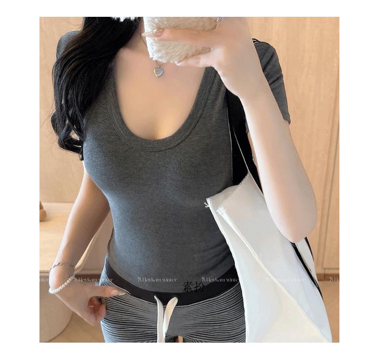 White u Pure Desire Slim Fit Tight Shoulder Short Sleeve t Women's Summer Shirt with Chest Pads Lace Hollow Out Hot Girl Short Top Black