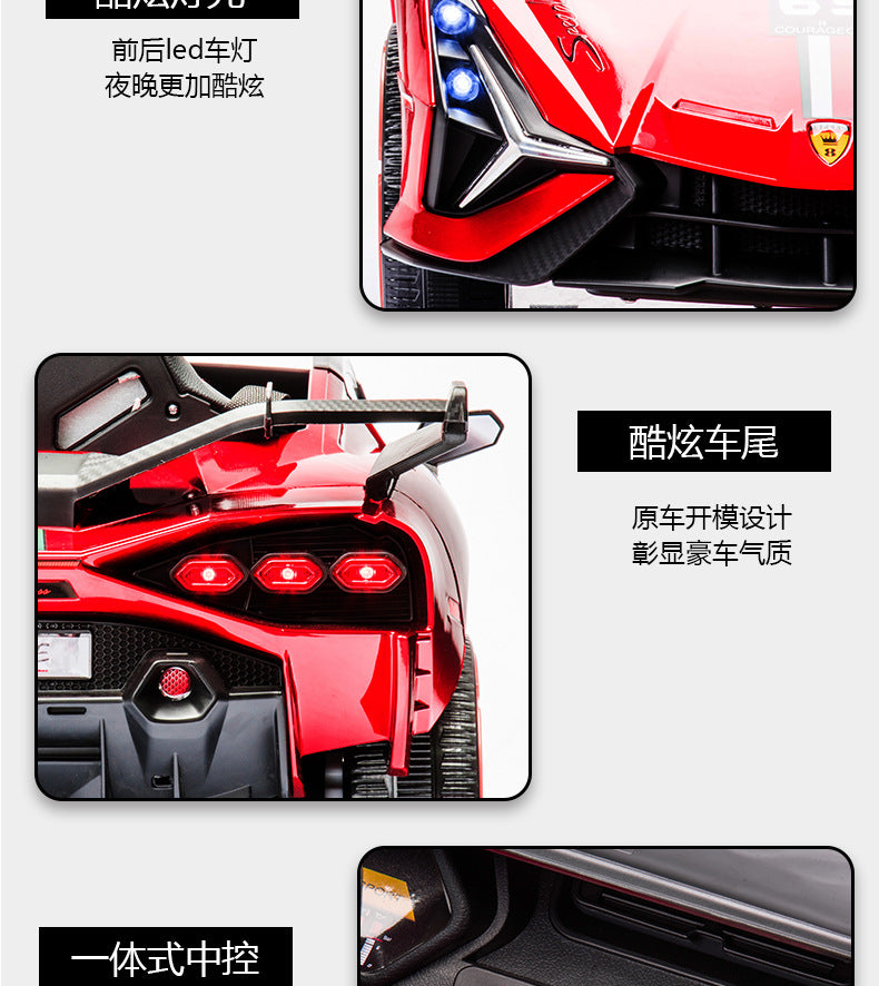 Suitable for Lamborghini Electric Car Toy Car, Ride-On Car for Kids, Universal Swing Remote Control Car for Children