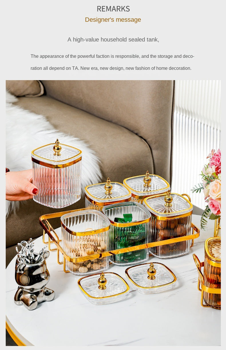 Light Luxury Sealed Box Household Kitchen Wall-Mounted Salt and MSG Storage Jar Seasoning Spice Storage Special Sealed Combination Set