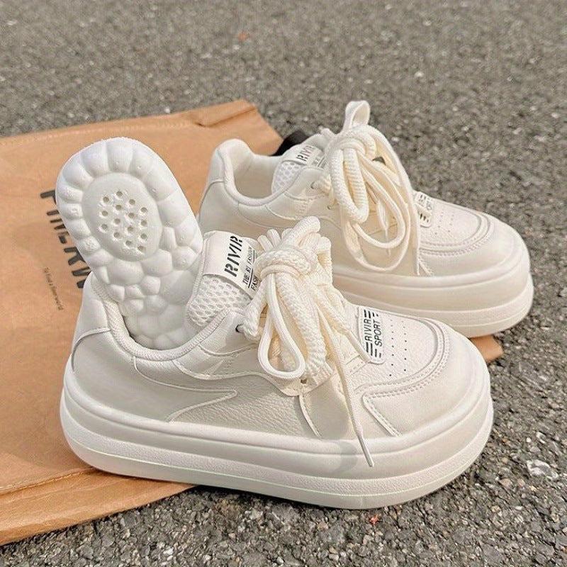 Women's Thick-Soled White Sneakers2025New Summer Women's Sneakers ins Trendy Height-Increasing Chunky Sneakers