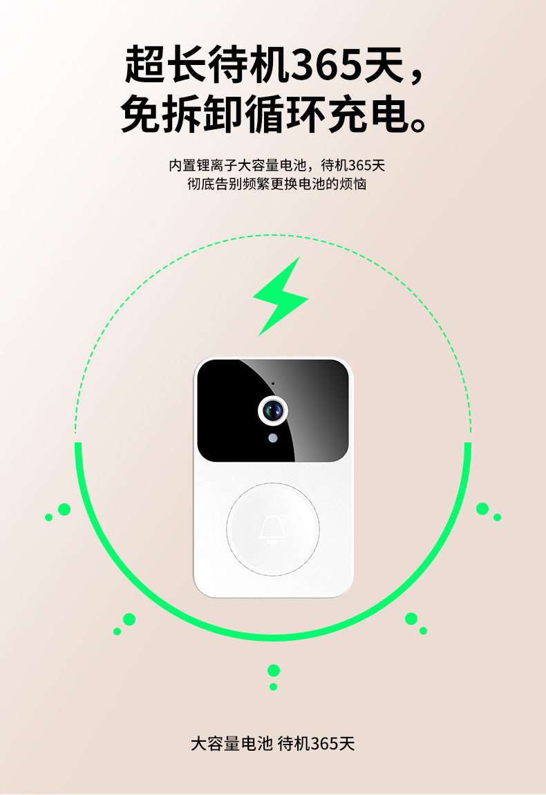Factory Wholesale Intelligent Visual Doorbell Wireless Remote Home Surveillance Video Intercom HD Night Vision Capture