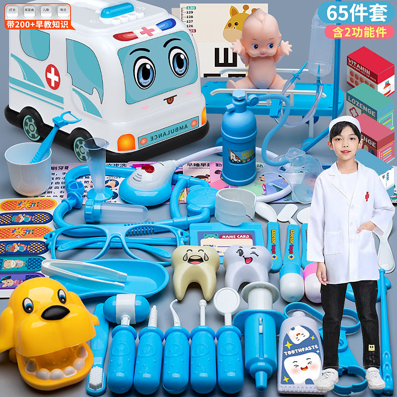 Children's Doctor Toy Set Tools Medical Kit Boys and Girls Pretend Play Nurse Injection Stethoscope Baby