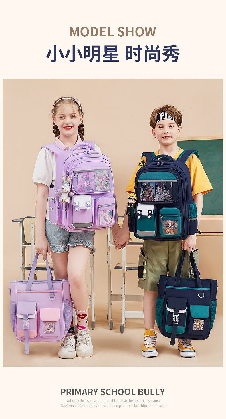 Schoolbag Primary School Girl Large Capacity Dirty Resistant Children's Schoolbag6-12Men's Weight Loss1-6Elementary School Student Backpack http://detail.1688.com/offer/727797868983.html