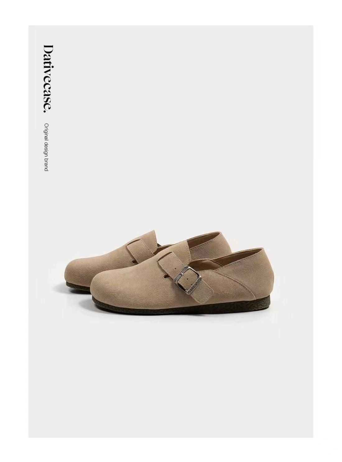 ins Super Popular Versatile Birkenstock Shoes for Female Students2024Spring and Autumn New Retro Slip-On Soft Sole Non-Slip Loafers