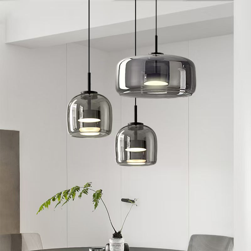 Modern Single Head Chandelier LED Glass Hanging Light