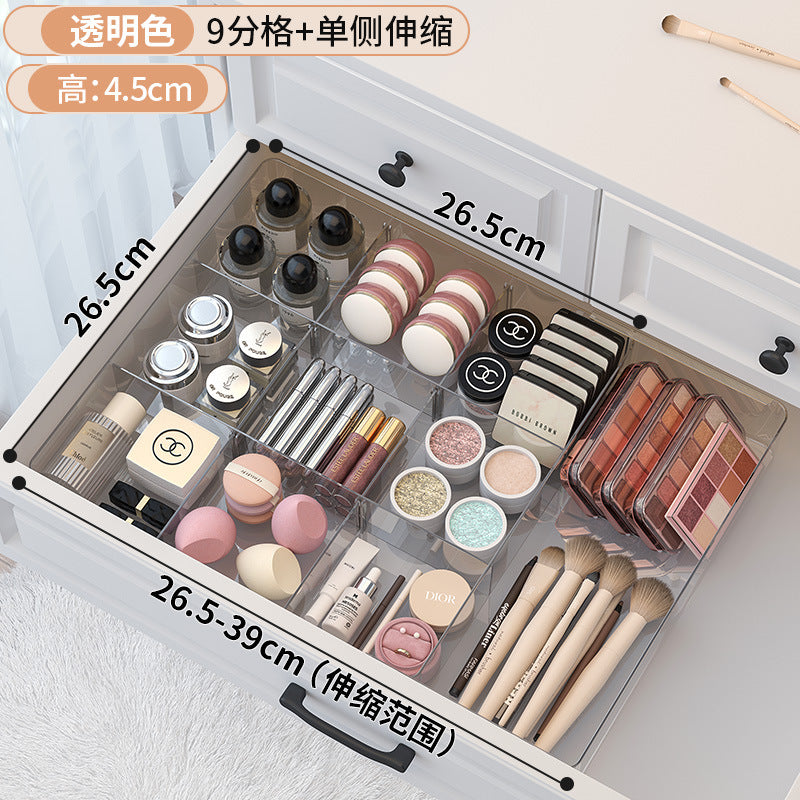 Drawer Divider Storage Box Expandable Dressing Table Cosmetics Kitchen Tableware Desktop Miscellaneous Organizer Box