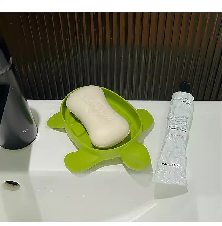 Green Little Turtle Soap Box Cartoon Soap Box Dormitory Bathroom High-end Draining Soap Box Creative Soap Box Manufacturer