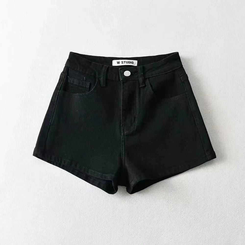 Women's Denim Shorts Summer New Korean Style Stretchy European and American Tight Hip-lifting Petite Spring Versatile Hot Pants Trend
