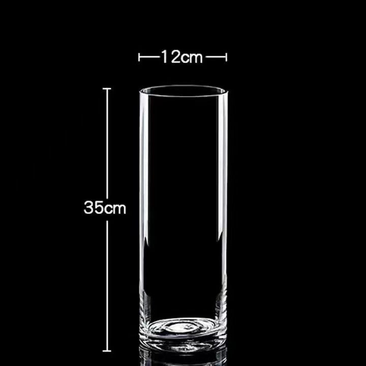 Zefei One-Piece Dropshipping Internet Celebrity Transparent Straight Glass Vase Bedroom Desktop Living Room Dining Table Fresh Flower Arrangement Ornament