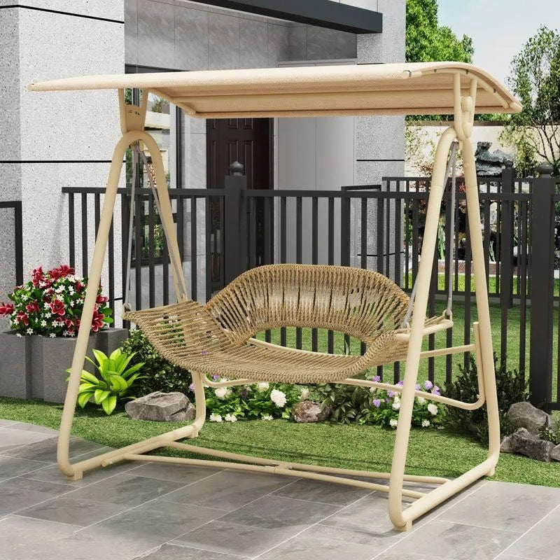 Outdoor Swing Courtyard Cradle Hanging Chair Villa Garden Balcony Terrace Leisure Lazy Internet Celebrity Double Swing Chair