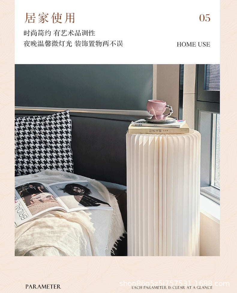 【Firefly Lantern】Live Streaming Background Decoration Foldable Round Column Paper Roman Column Folding Column Road Guide Ornament