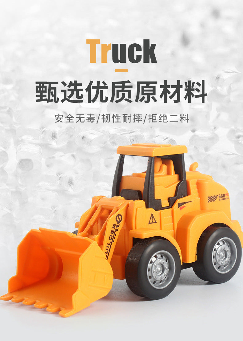 Hot-Selling Children's Push and Slide Construction Vehicles Excavator Bulldozer Fun Simulation Toy Vehicles Factory Direct Sale