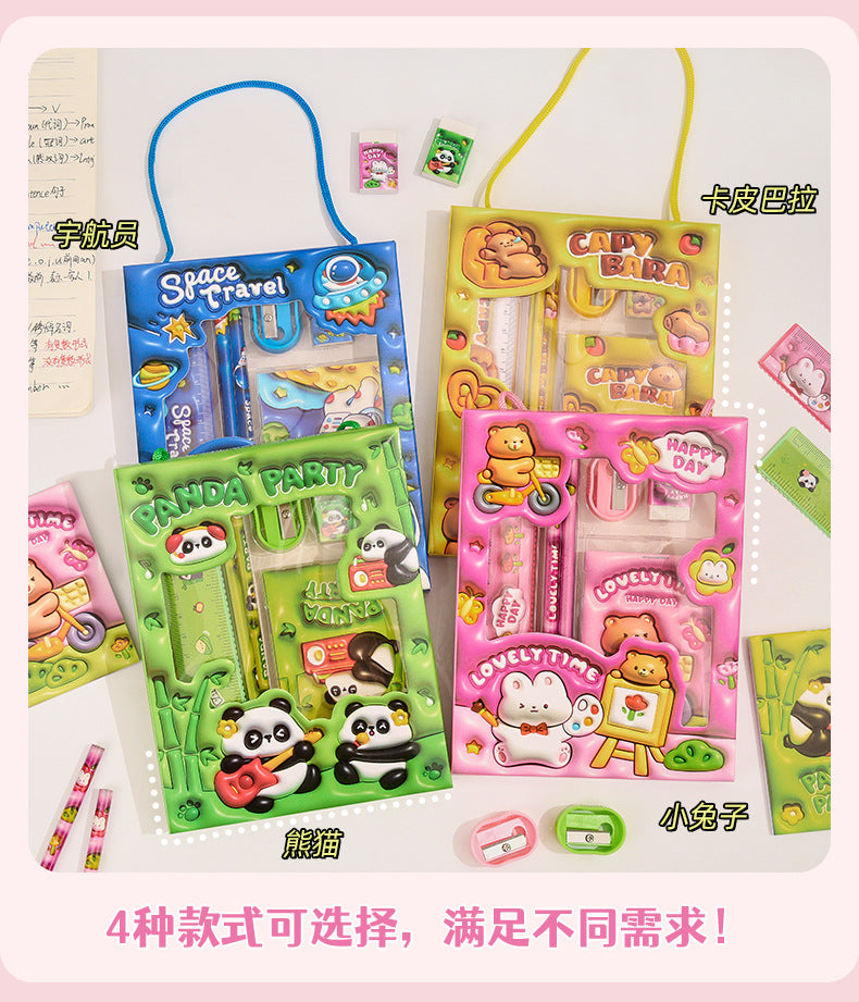 Creative Pencil Six-piece Stationery Set Handheld Gift Box Cartoon Elementary School Children's Day Back-to-School Season Gift Wholesale http://detail.1688.com/offer/926357993004.html