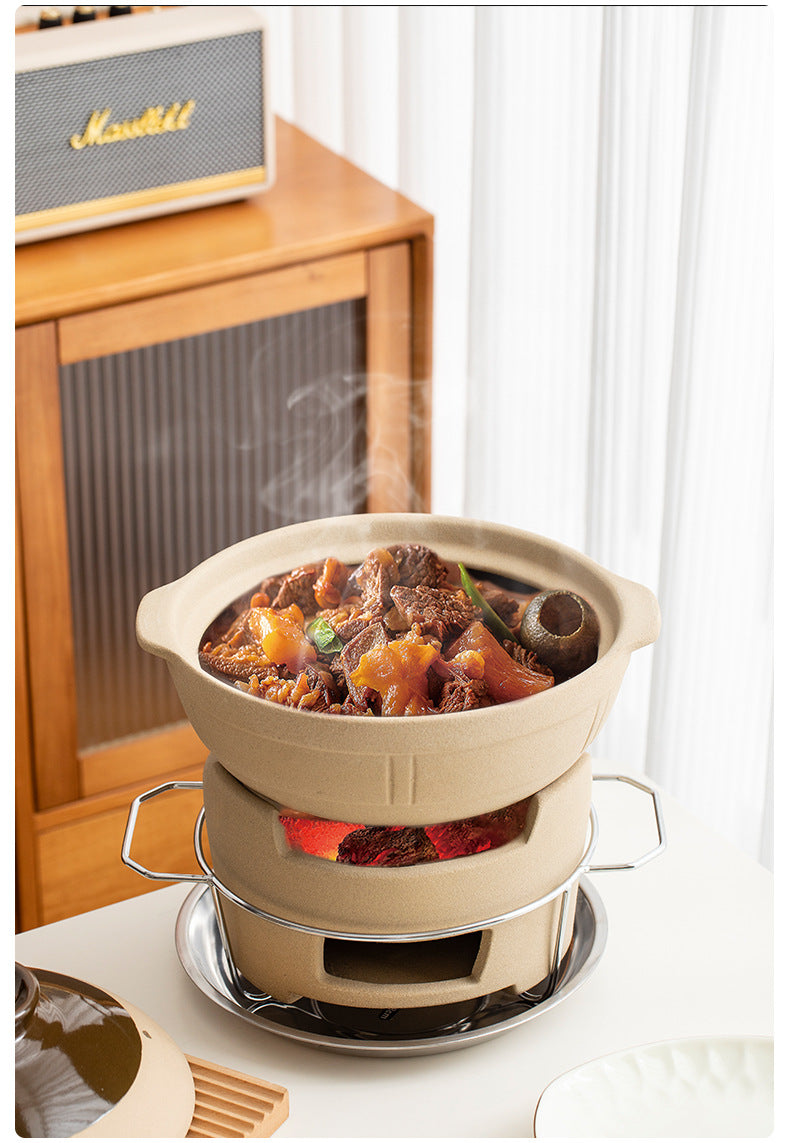 Traditional Edge-Burning Stove Charcoal Stove Clay Pot Commercial Cantonese Style Charcoal Stove Hot Pot Outdoor Surrounding Stove Tea Brewing Barbecue Hong Kong Style Clay Stove