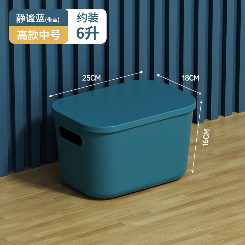 Storage Box Desktop with Lid Plastic Miscellaneous Snacks Cosmetics Box Rectangular Storage Basket Storage Box Organizing Box