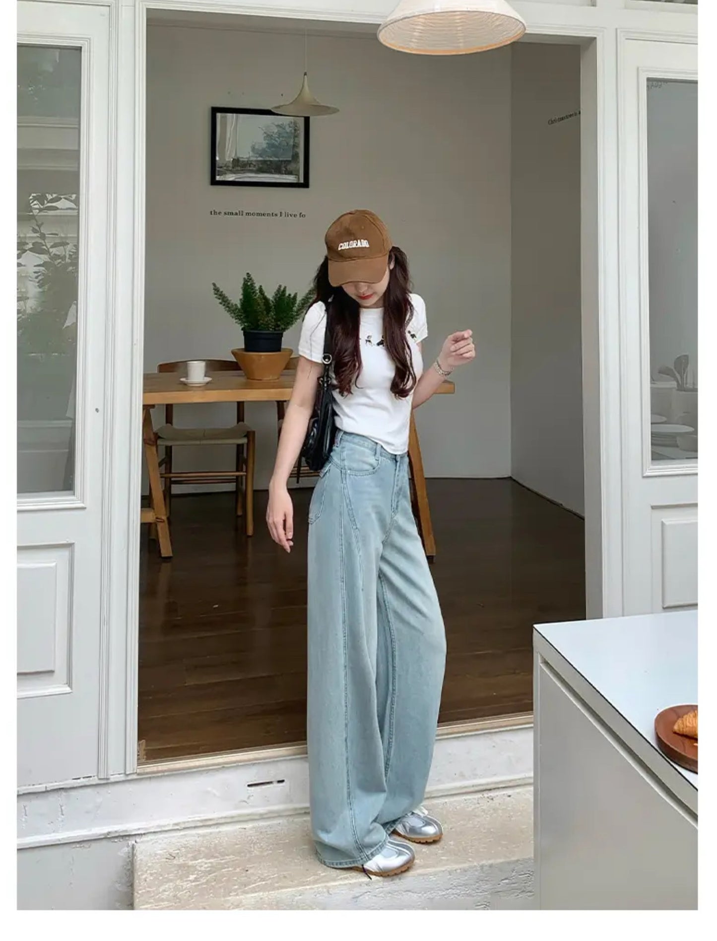 DUOXINIU/Duo Xi Niu/DaLin Summer Thin Jeans for Women, Slim Fit Scimitar Pants, Loose Fit, Leg-Lengthening
