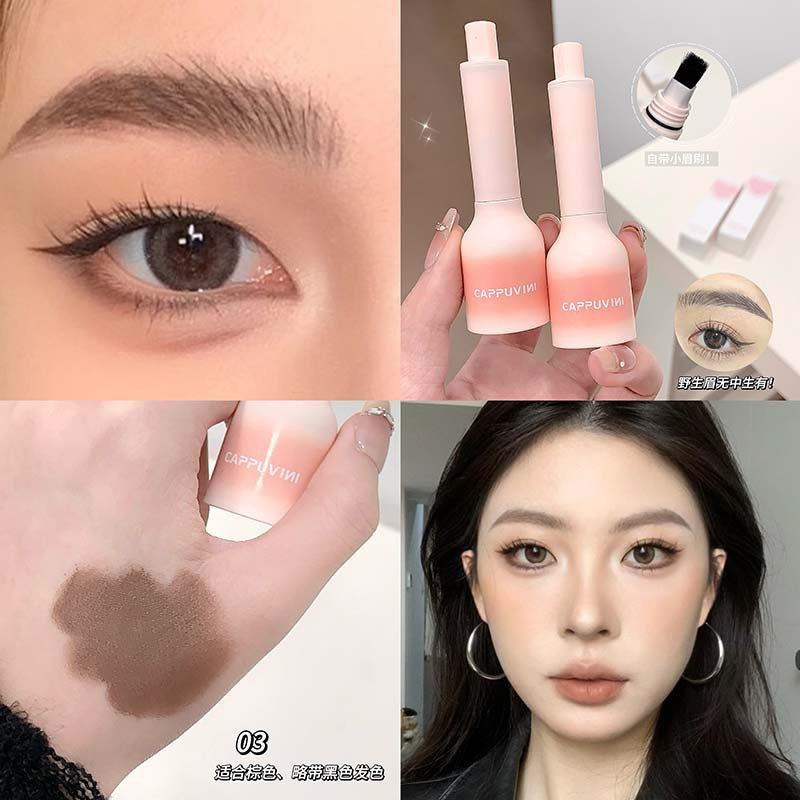 Cappuvini Large Eyebrow Brush Dye Eyebrow Cream Fluffy Water Eyebrow Pencil Dye Eyebrow Wild Eyebrow Hairline Pencil Press Cushion286